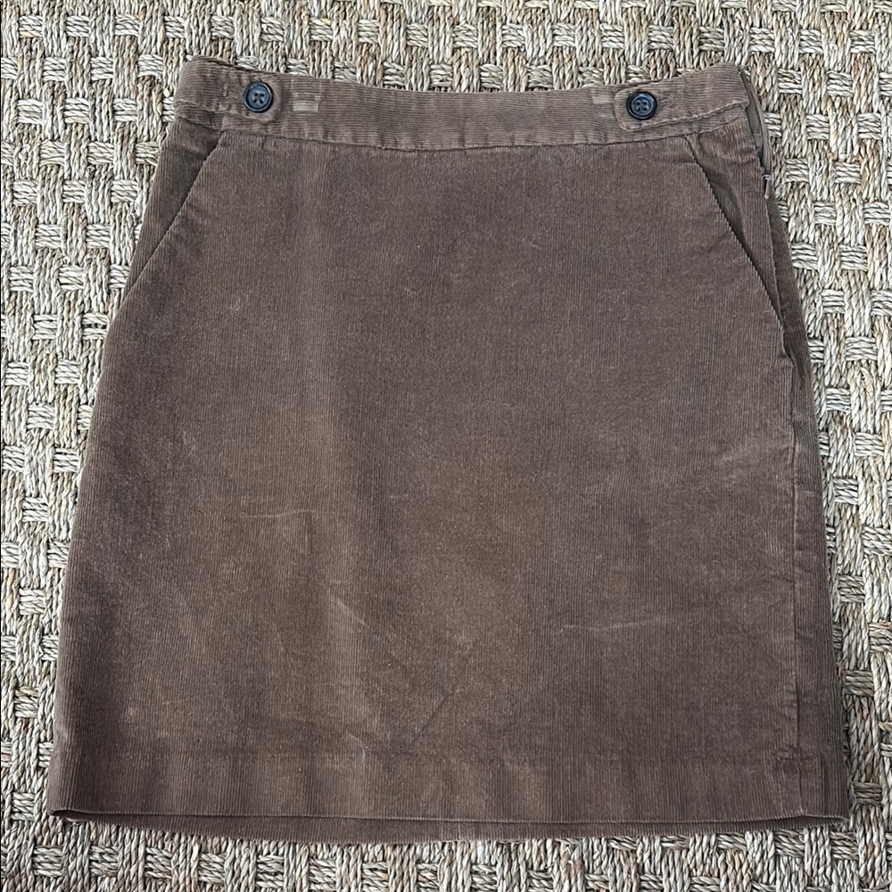 Tan Banana Republic corduroy mini skirt
